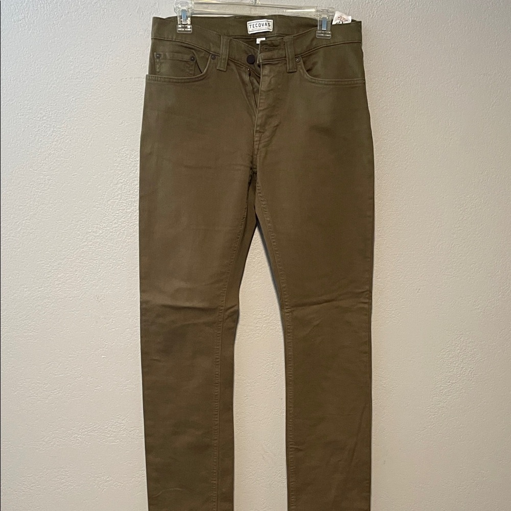 Tecovas Men's Slim Fit Green Khaki Jeans
